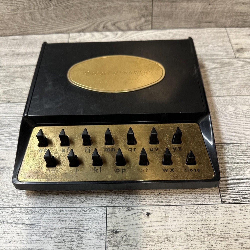 Mid-Century 50s Mechanical Desk Address Phone Index Vintage